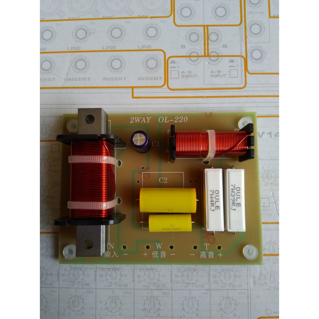 Mạch phân tần 2 way : bass, trep loa gia đình ( 1 mạch )