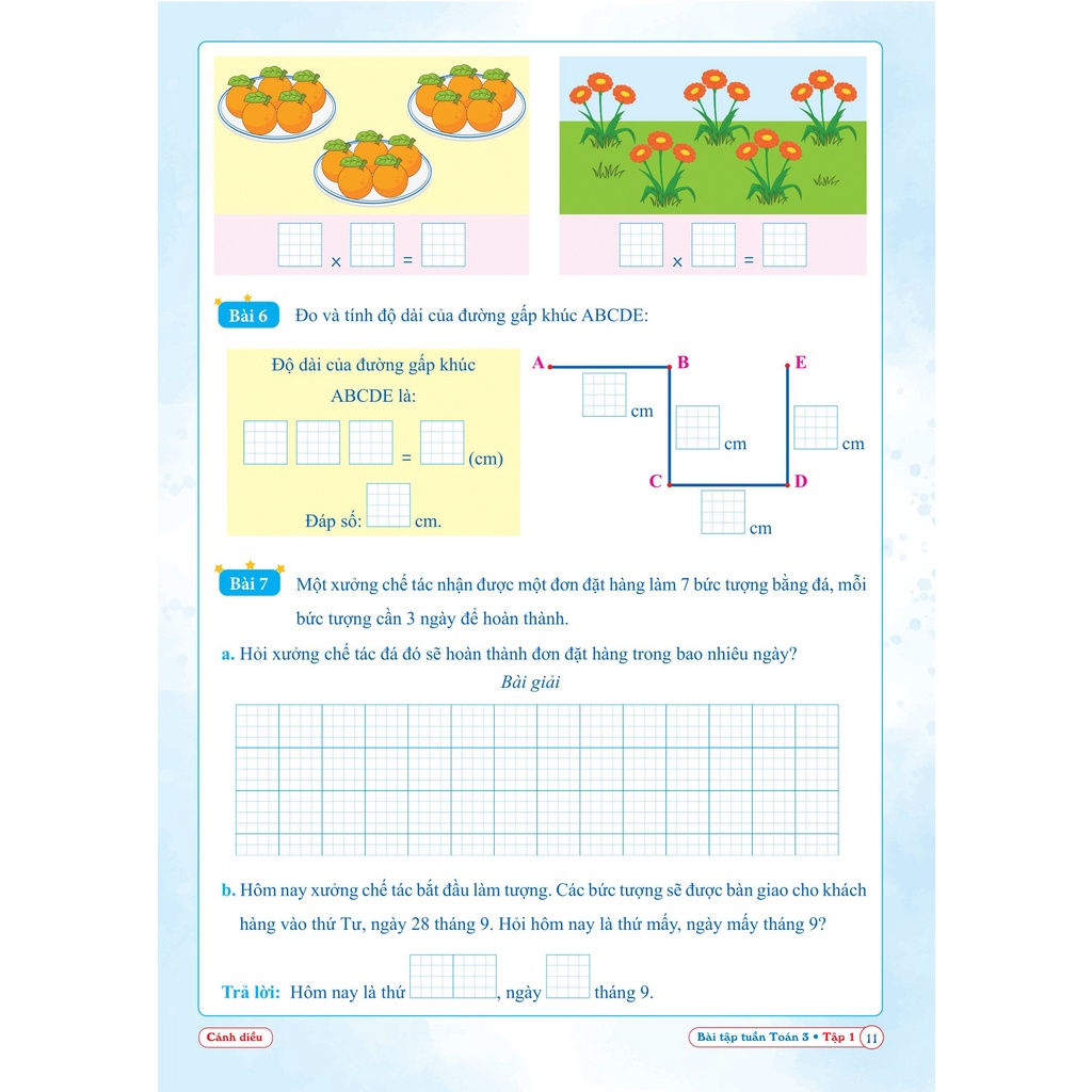 Sách - Bài Tập Tuần Toán Lớp 3 - Tập 1 - Cánh Diều