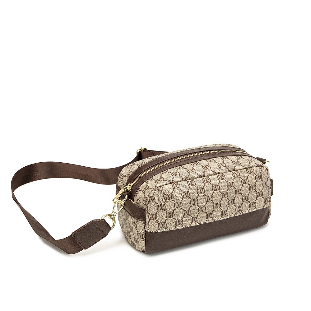 TBAG-Túi Đeo Chéo Da Cao Cấp Nam Nữ, Màu Vàng, Chất Da PU cao cấp, Form Y Hình, Lớp lót Polyester, Chống Thấm Nước