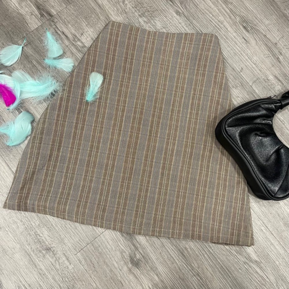 SPK-  Chân váy nữ, chân váy nữ sọc caro from chữ A trên gối xinh xắn SKUCV-06 | BigBuy360 - bigbuy360.vn