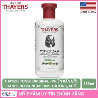 Nước Hoa Hồng Không Cồn Thayers Toner Original 355ml - Dành cho da nhạy cảm, da khô, da thường