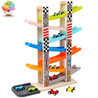 Bộ đồ chơi xe đua Treeyear mini bằng gỗ cho bé 1 / 2 / 3 tuổi