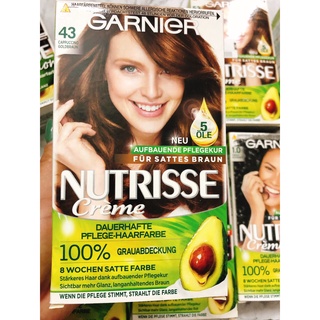 Thuốc nhuộm tóc garnier nutrisse creme 100% phủ bạc