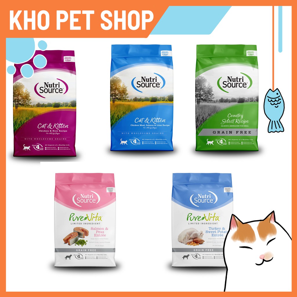 Thức ăn khô cho mèo Nutri Soure/ Pure Vita (1KG)