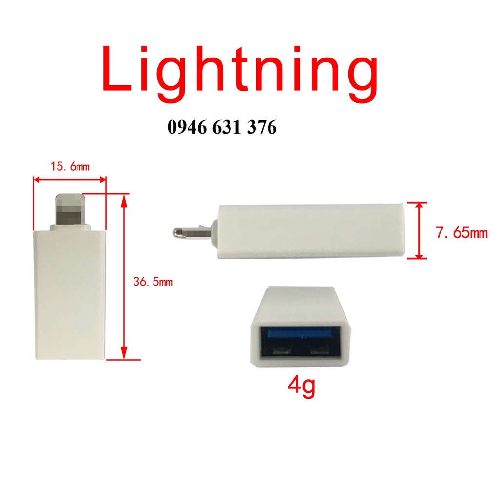Đầu chuyển cổng Micro, Type C, Lightning sang cổng USB, cáp OTG cho điện thoại, máy tính, chuột, bàn phím, máy ảnh...