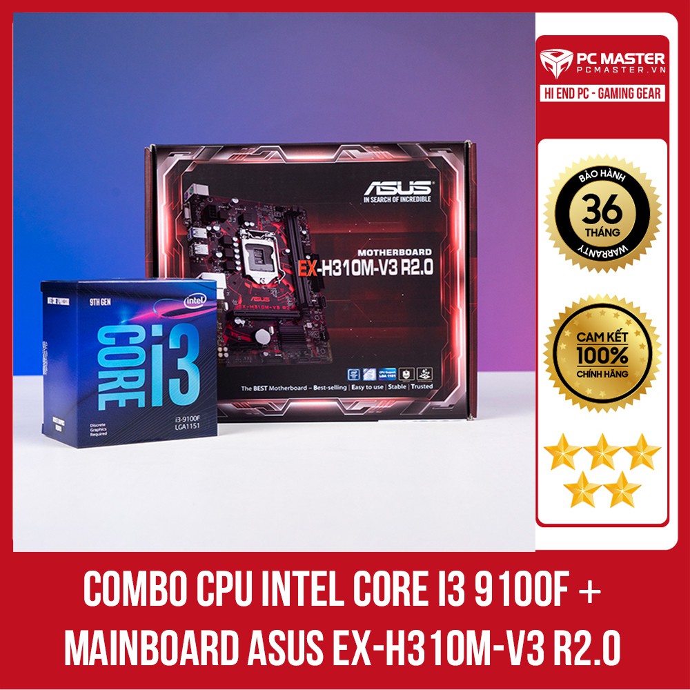 CPU Intel Core i3 9100F (3.6GHz Turbo Up To 4.2GHz, 4 nhân 4 luồng, 6MB Cache, Coffee Lake) | BigBuy360 - bigbuy360.vn