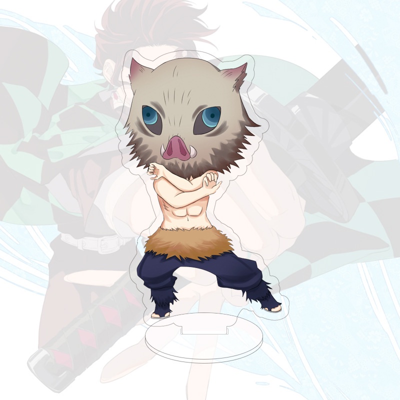 Mô Hình Standee Anime Kimetsu No Yaiba in hình chibi anime chất liệu Acrylic trang trí góc học tập bàn làm việc Cao 8cm