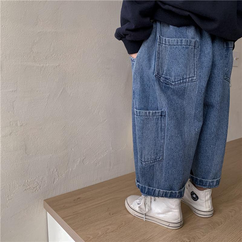 [Babycat] Hàng Có Sẵn Quần Denim Ống Rộng Màu Sáng Phong Cách Nhật Bản Hàn Quốc Nhật Bản Mới Hợp Thời Trang Cho Bé Trai