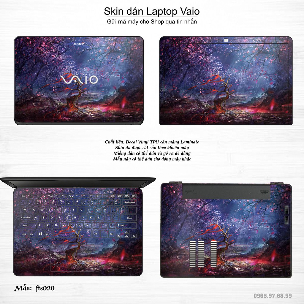 Skin dán Laptop Sony Vaio in hình Fantasy _nhiều mẫu 3 (inbox mã máy cho Shop)