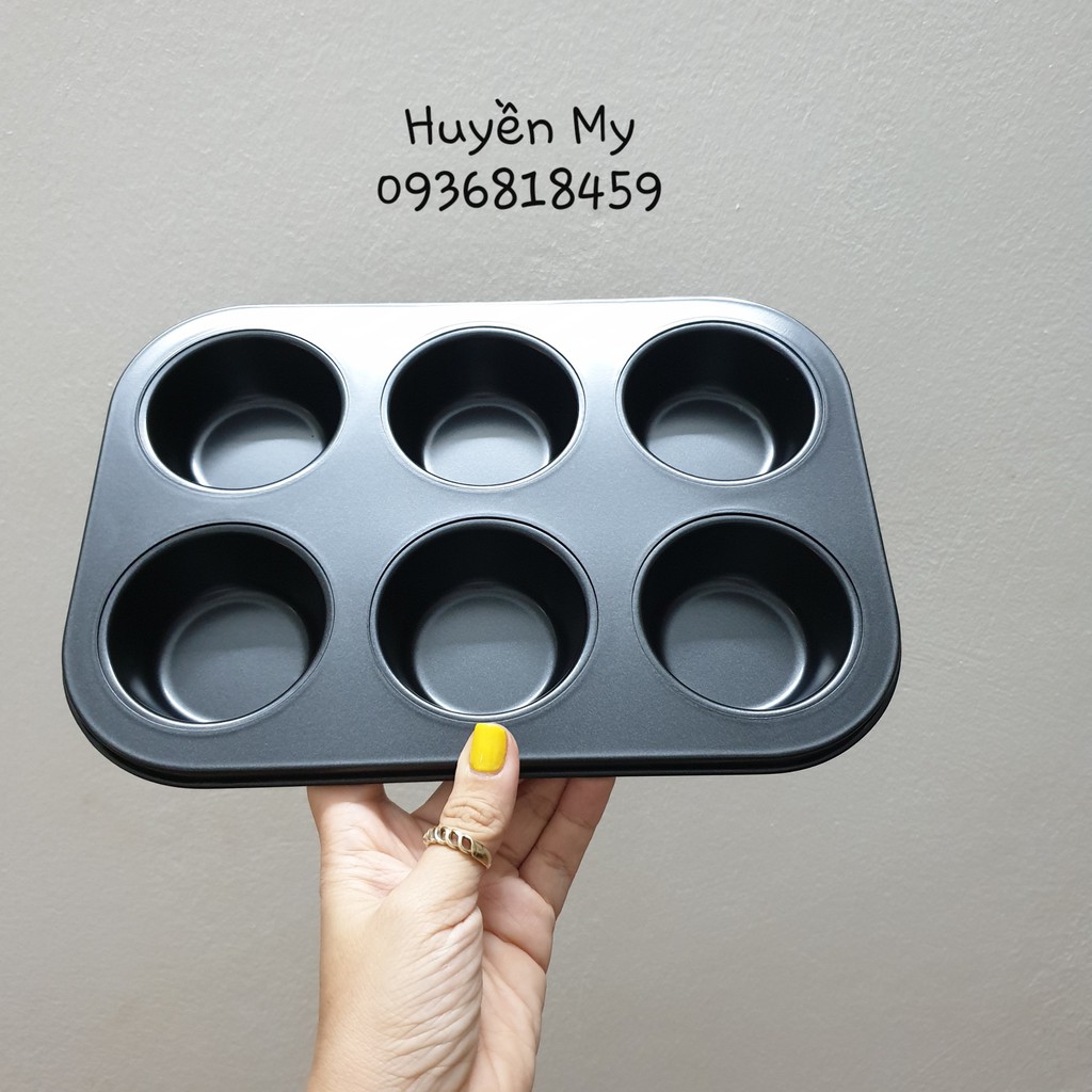 Khuôn nướng cupcake 6 lỗ