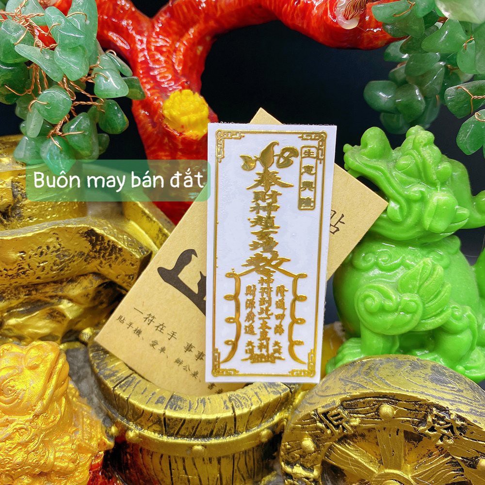 Miếng Dán Tài Lộc May Mắn Phù Hợp Phong Thuỷ Đẹp Lung Linh