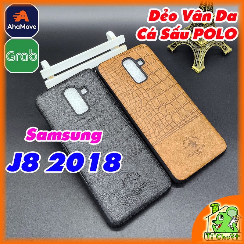 [Ảnh Thật] Ốp Lưng Samsung J8 2018 Dẻo Vân Da Cá Sấu SANTA POLO