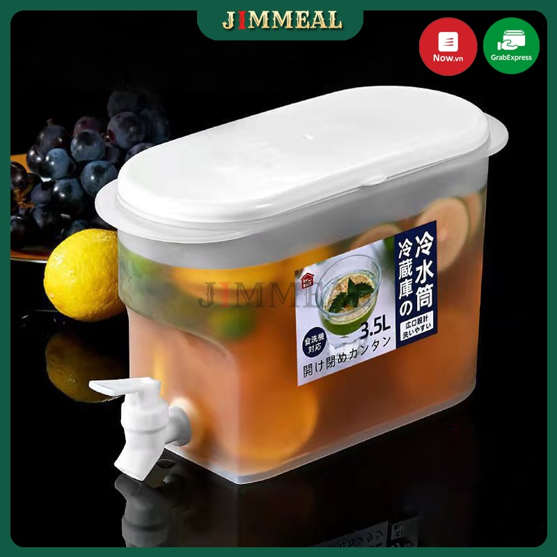 Bình Đựng Nước Tủ Lạnh, Bình Đựng Nước Có Vòi Để Tủ Lạnh 3.5L Nhựa PP Đa Năng