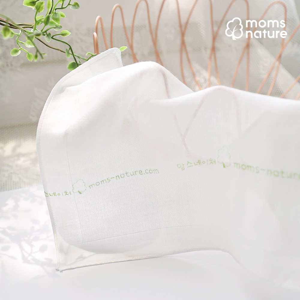 Set 10 khăn sữa sợi tre trắng [Mom's Nature - Hàn Quốc] (70% sợi tre & 30% cotton) cho bé