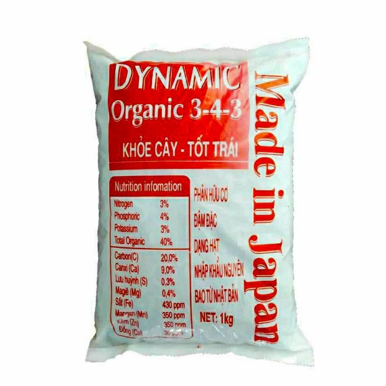 Phân Tan Chậm Hữu Cơ DYNAMIC Nhật Bản NIPPON YUKI Organic - Phân Gà Nhật - 1kg