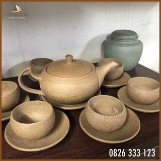 Bộ Ấm Trà Tử Sa Tứ Ẩm Gốm Sứ Bát Tràng Xuất Khẩu