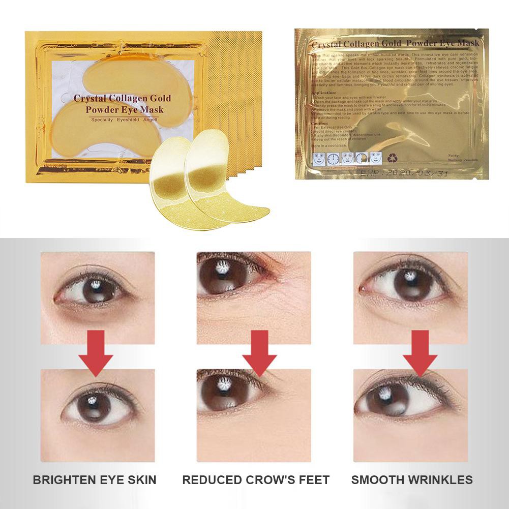 Bộ 2 chiếc mặt nạ vàng Collagen chăm sóc da mắt loại bỏ quầng thâm nếp nhăn | BigBuy360 - bigbuy360.vn