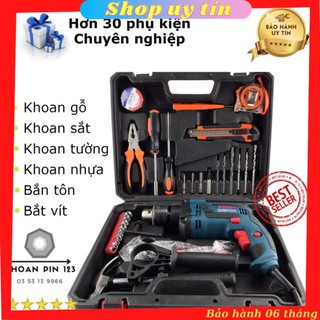 Máy khoan điện 13ly GSB 13RE khoan tường, sắt, gỗ, bắt vít, bắn tôn...động cơ dây đồng 100%