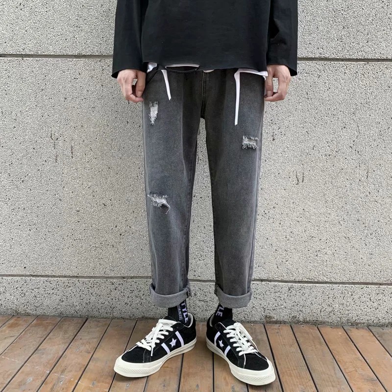 Quần Jeans Dài Ống Đứng Thời Trang Cho Nam S-3Xl