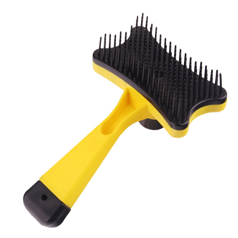 Lược chải lông chó mèo có nút bấm , thiết kế kiểu dáng hình bàn tay, với chất nhựa,cao su mềm