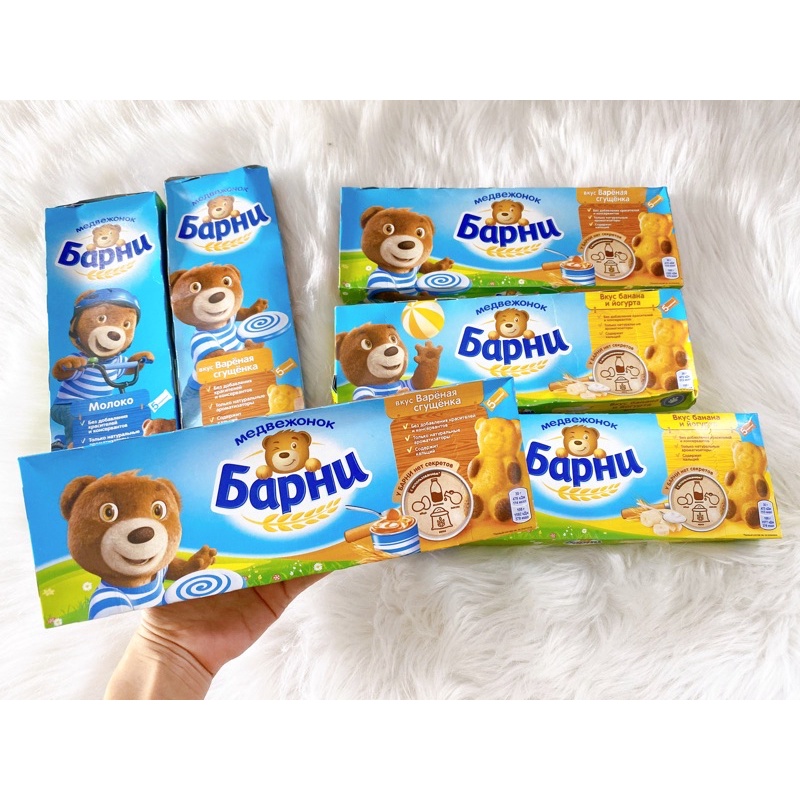 Bánh bông lan gấu Nga Barni 150gram.