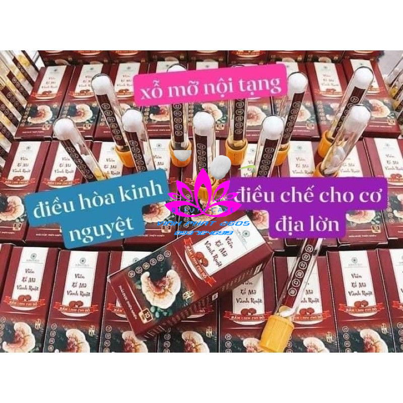 VIÊN XỖ MỠ VÀNH RUỘT  NẤM LINH CHI ĐỎ CHÍNH HÃNG HỘP 10V