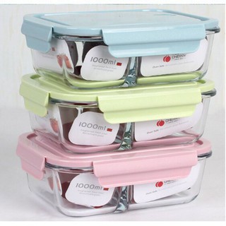 Hộp thuỷ tinh chia ngăn Red Cherry. Hộp thủy tinh các cỡ