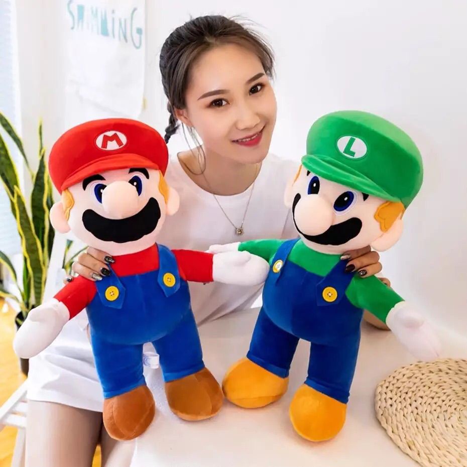 Gối Nhồi Bông Kiểu Hoạt Hình Mario Dễ Thương Cho Bé