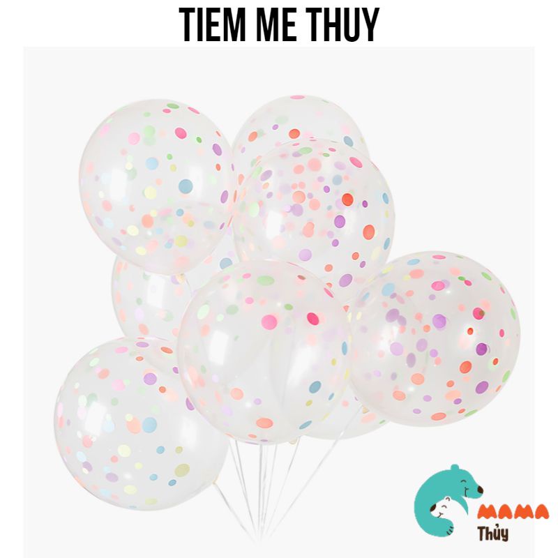 Bóng trang trí sinh nhật họa tiết chấm bi (30cm) - 10c