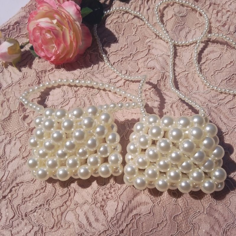 Túi túi xách mini đính hạt nhân tạo ETSY001 dễ thương cho bé gái