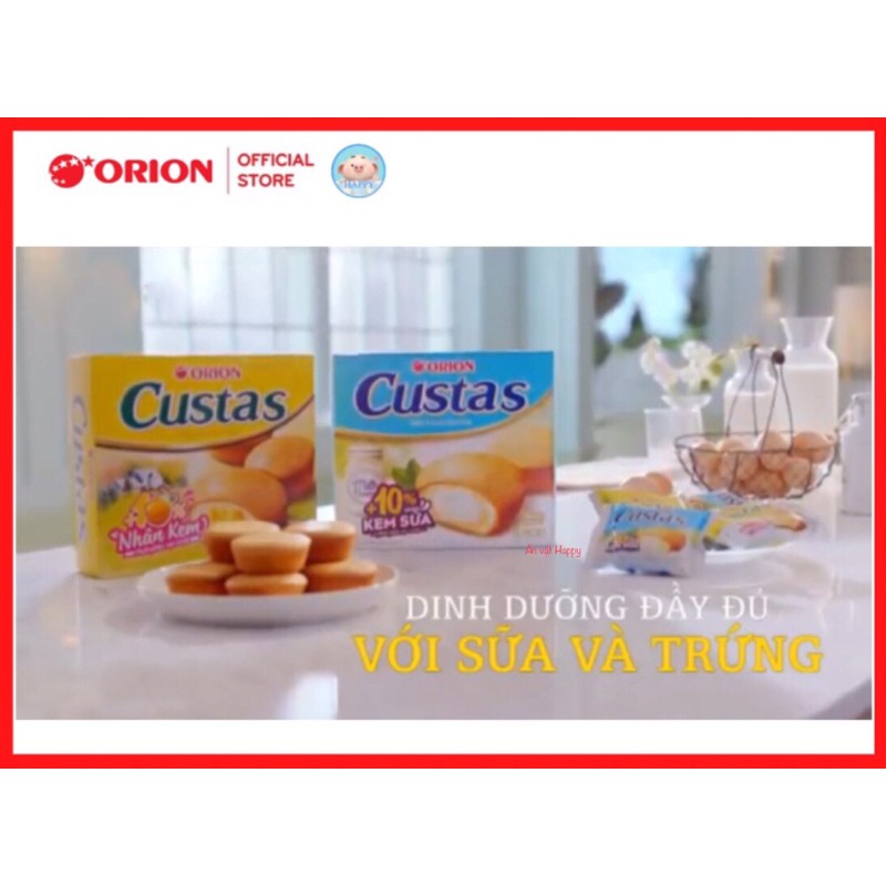 Bánh Orion Custas kem trứng hộp 2 cái 47g