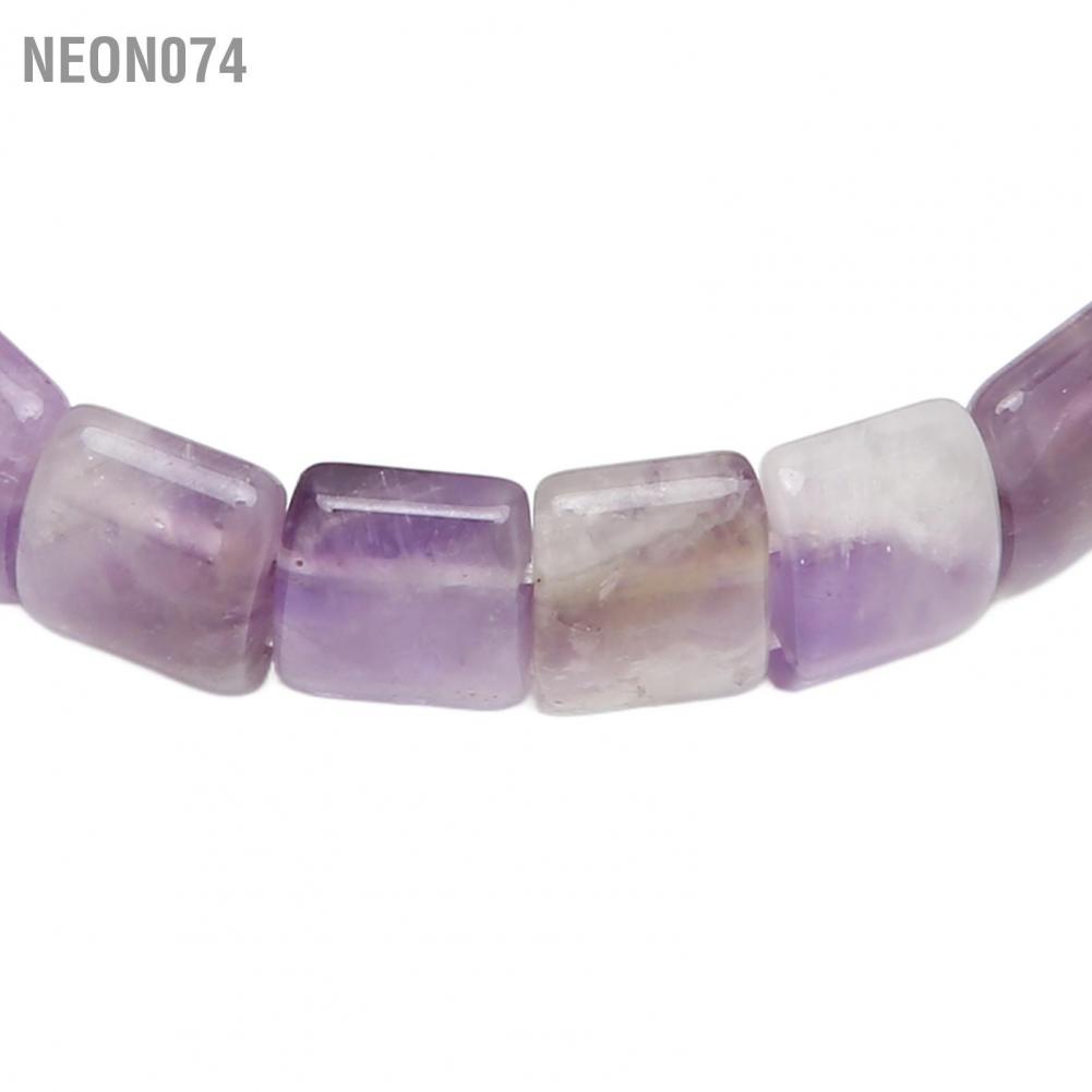 Neon074 Neon074 Vòng tay thạch anh tím Màu hỗn hợp Hoàn toàn tự nhiên pha lê có độ đàn hồi cao cho lễ kỷ niệm tiệc
