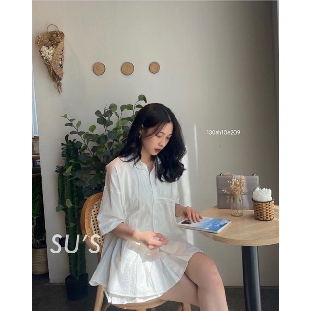 ( Hàng loại 1 ) Áo Sơmi babydol vạt lệch