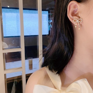 bông tai nơ đá lấp lánh