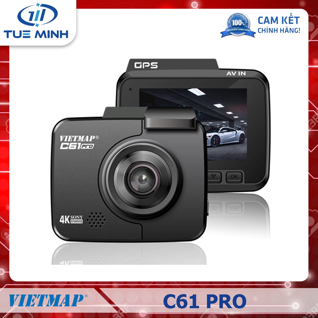 VIETMAP C61 PRO - Camera hành trình 4K Cảnh Báo Giao Thông Giọng Nói