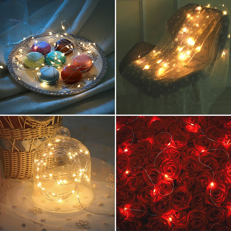 [Dùng Pin] Cuộn dây led đom đóm fairy light siêu sáng (1m/2m)