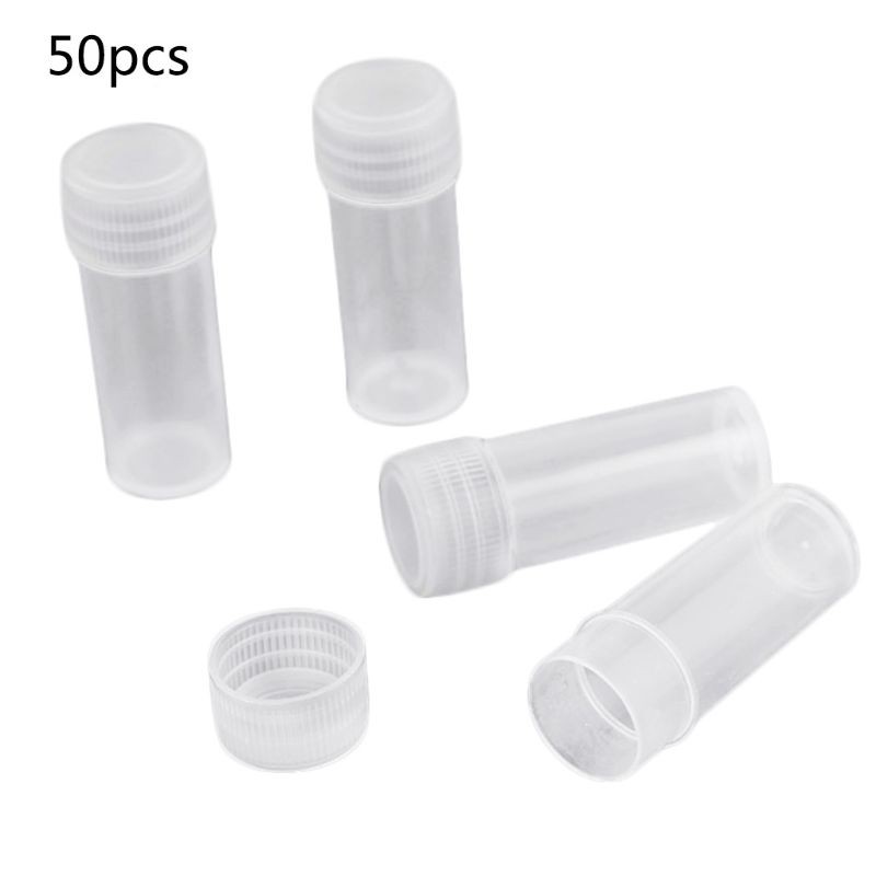 [Hàng mới về] Bộ 50 chai nhựa đựng mẫu thử 5ml 5g có thể chiết rót mỹ phẩm