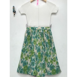 Chân váy vintage Nhật xếp ly xinh xắn sz XS-S