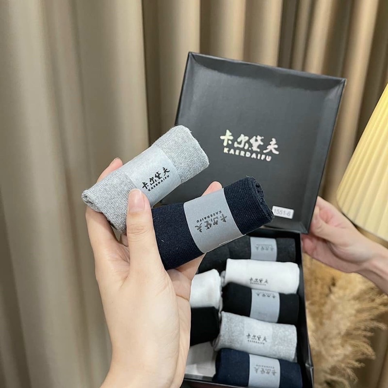 Hộp 10 Đôi Tất Nam Chống Thối Hàng Loại 1, Vớ Nam Cổ Cao, Cổ Thấp Xuất Nhật