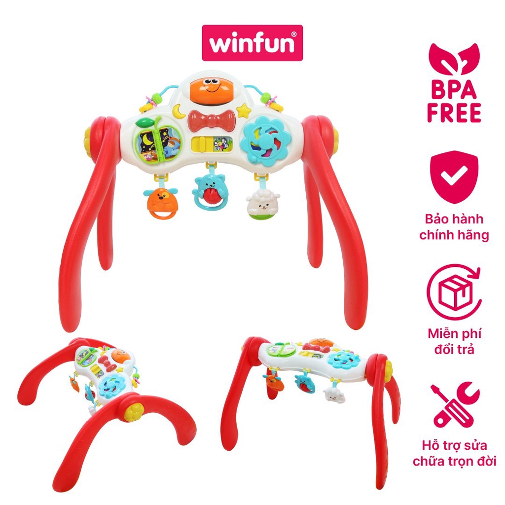 Kệ chữ A cho bé kết hợp hợp đồ chơi bàn nhạc - tập đứng - 00822 Winfun - Đồ chơi phát triển kỹ năng cho bé sơ sinh