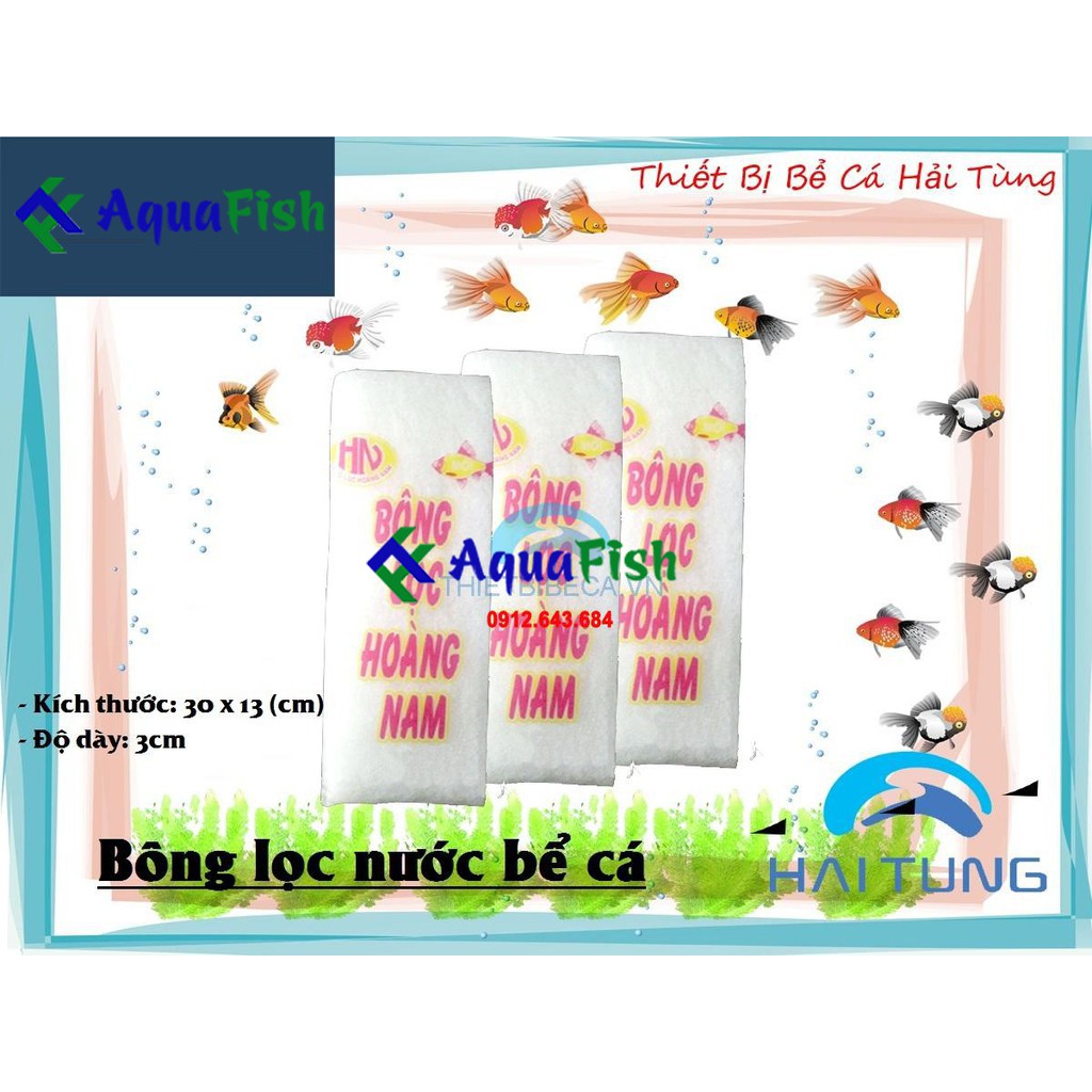Bông Lọc Bể Cá Màu Trắng Kích Thước 30cm:13cm:3cm