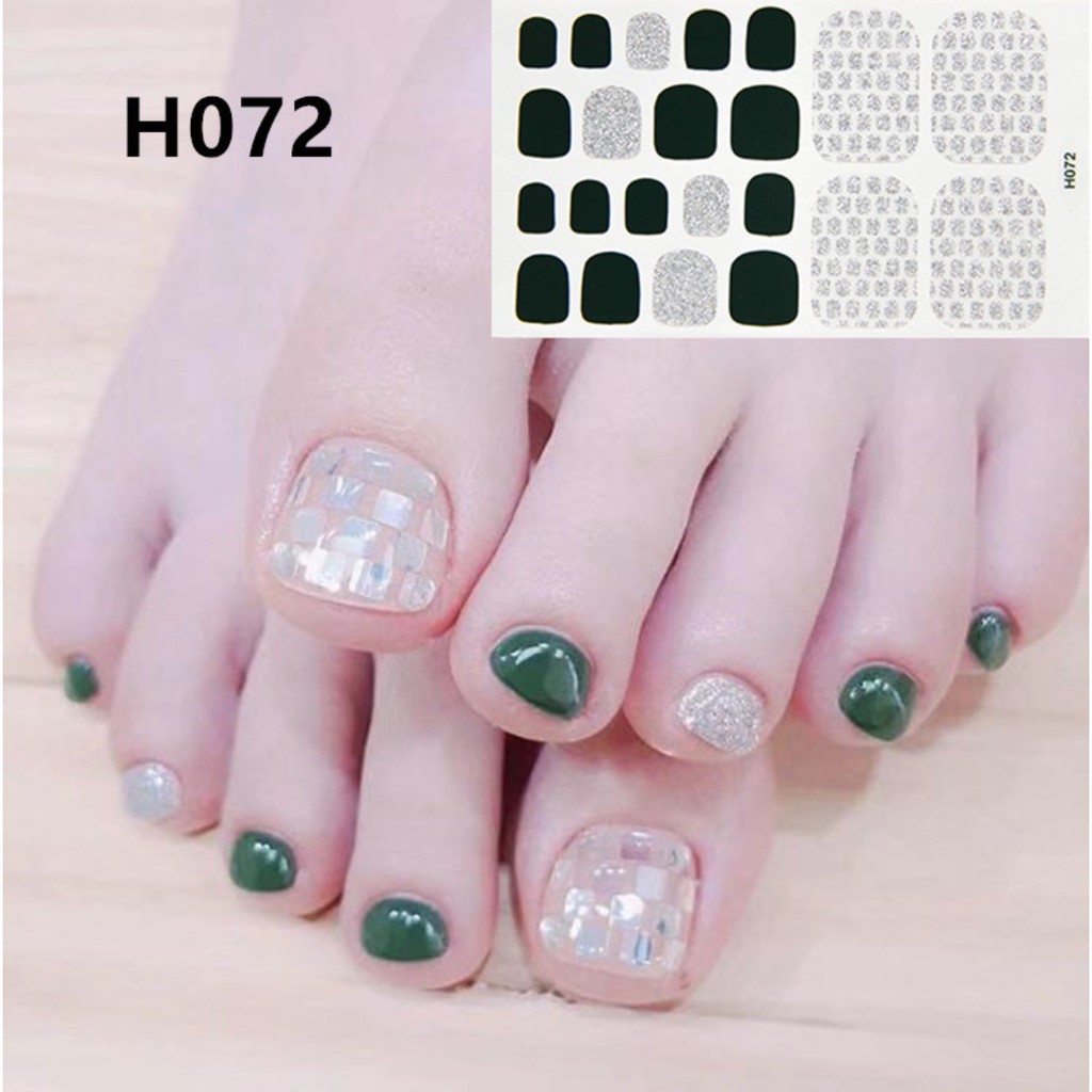 Bộ 22 Miếng Dán Móng Chân Sticker Nails H001-H100