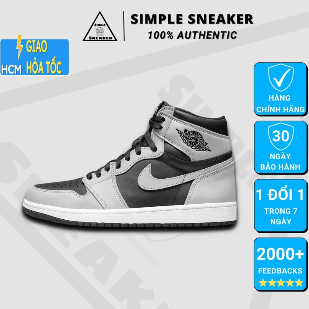 Giày Nike Jordan 1 High Shadow 💙FREESHIP💙 Jordan 1 Retro High OG Shadow 2.0 Chính Hãng - Giày Thể Thao Jordan 1 Auth