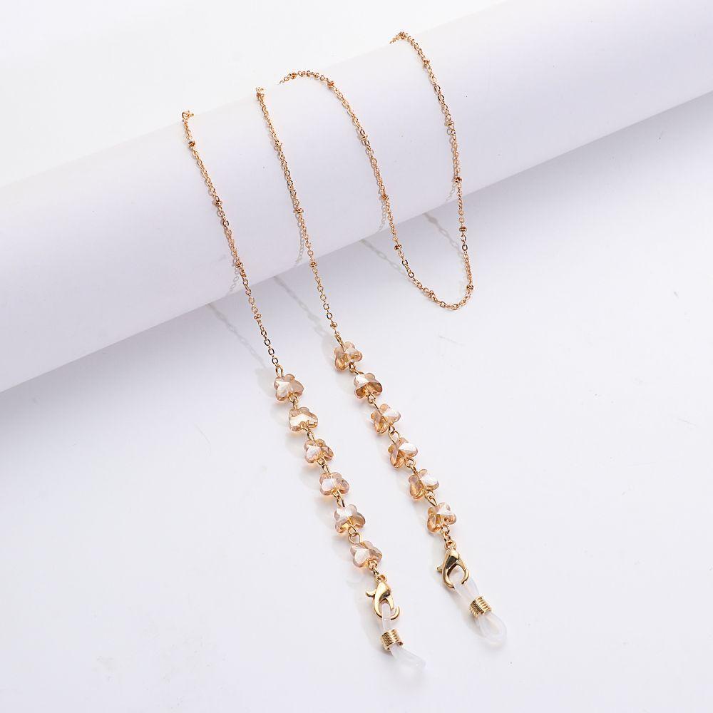 JUNE Kính Đọc Sách Có Dây Đeo Chống Thất Lạc Bằng Kim Loại Cho Nữ