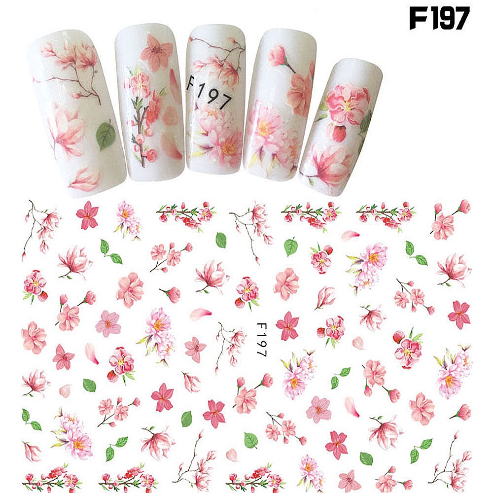 Miếng Dán Móng Tay 3d Hình Lá Phong / Sóc / Cánh Hoa Lá Độc Đáo DIY