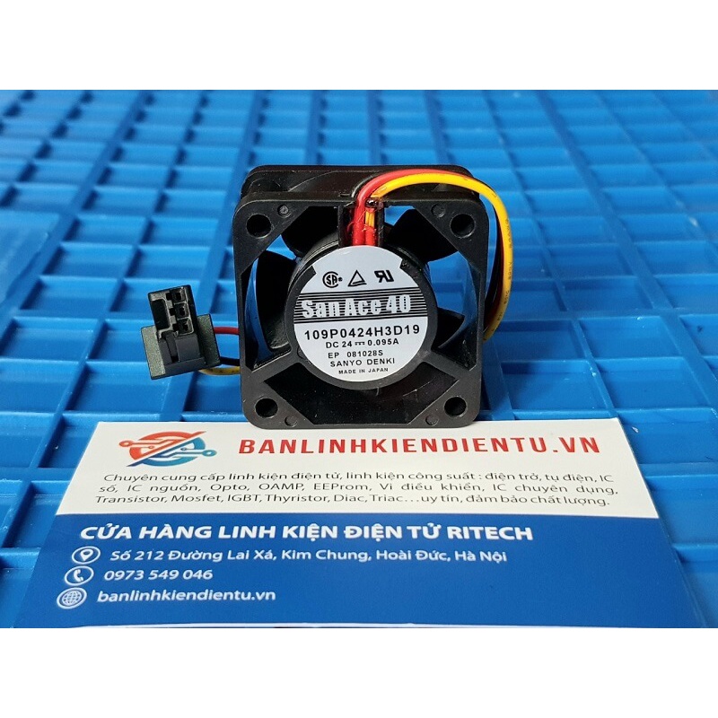 [ 1 Chiếc ] SanAce 109P0424H3D19 – 40x40x28mm DC24V 0.095A 3-Pin Connector Fan For Fanuc A90L-0001-0570