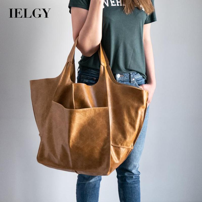 Túi Đeo Vai Cỡ Lớn Bằng Da Mềm Phong Cách Cổ Điển Thời Trang Cho Nữ