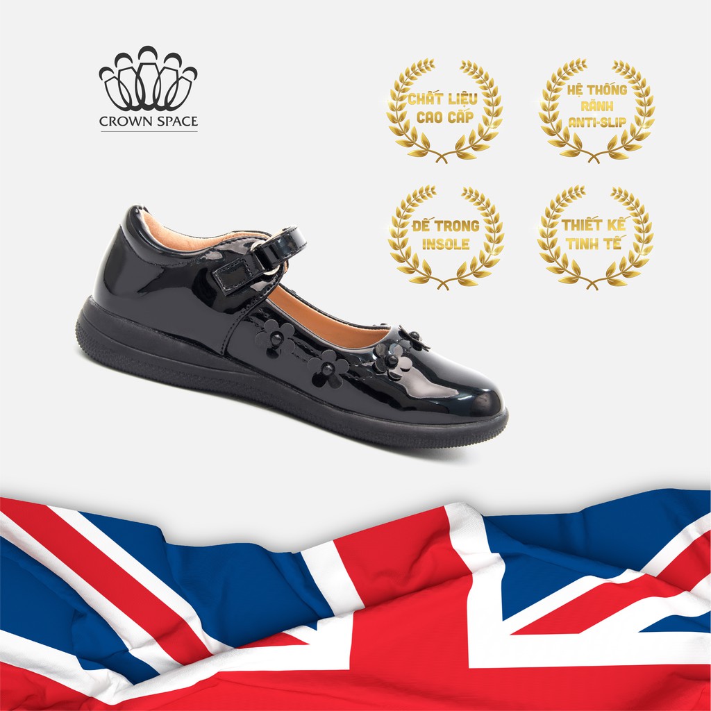 Giày Búp Bê Đi Học Bé Gái Crown Space School Shoes CRUK3049 Size 29-38- PHIÊN BẢN CAO CẤP PREMIUM