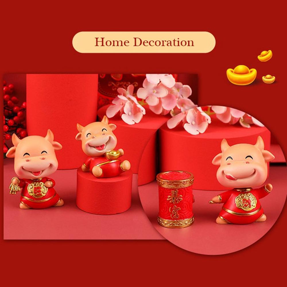 YIYU Mô Hình Bò Sữa Bằng Nhựa Resin Để Bàn Trang Trí Phòng Khách