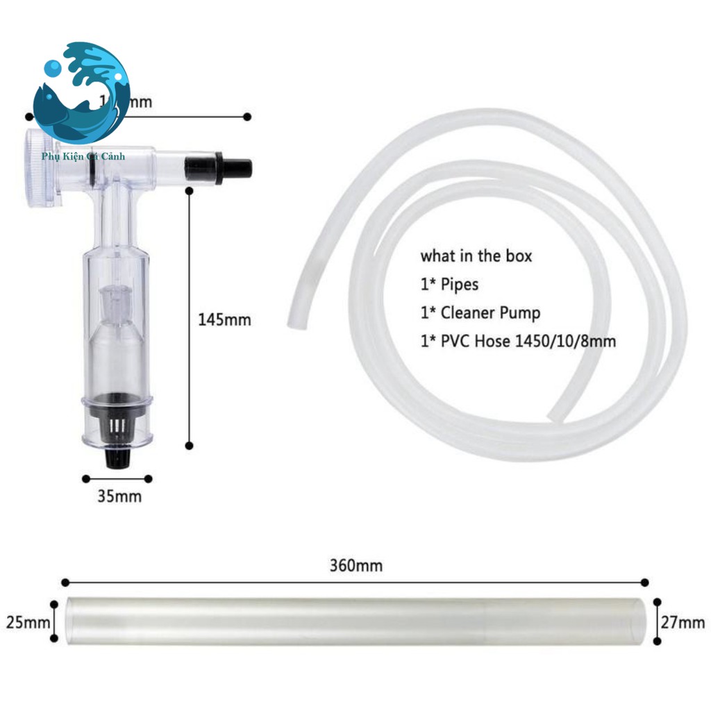 [Rẻ Vô Địch] Dụng cụ hút phân cặn bể cá Jeneca AS- 666 Dụng cụ thay nước bể cá